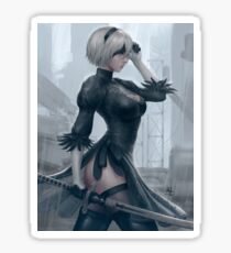 2B - Nier Automata fanart Sticker