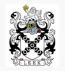 Leek Coat of Arms Photographic Print