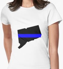 Thin Blue Line - Connecticut - Blue Lives Matter Graphic Women's Fitted T-Shirt