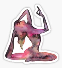 the king pigeon pose Sticker