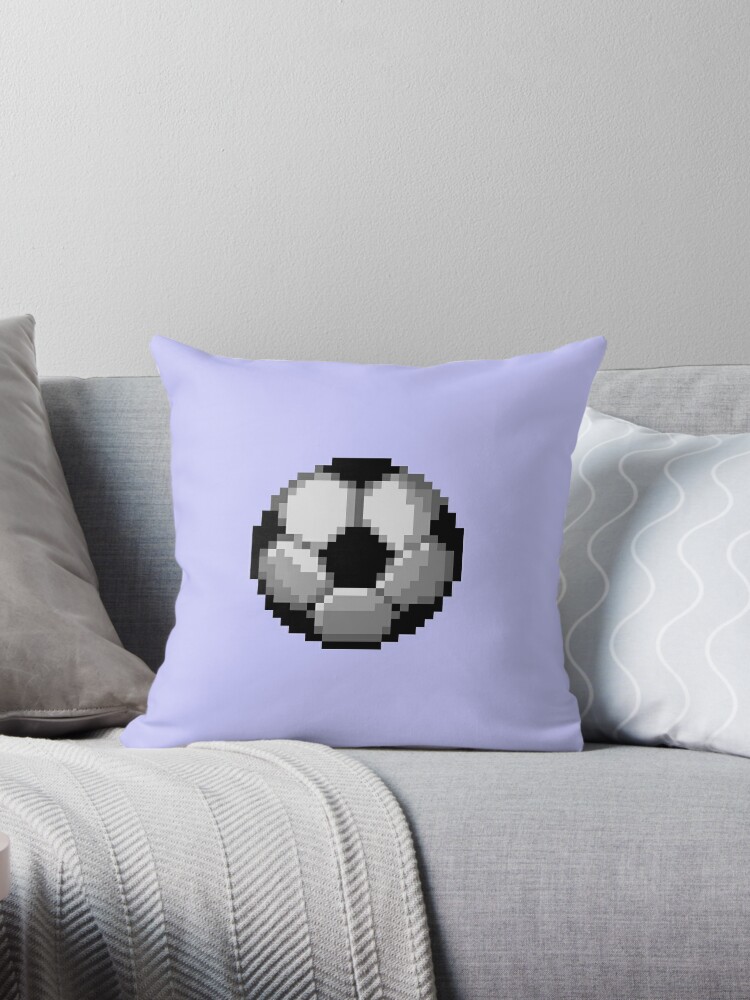Pixel Soccer Ball Throw Pillow By Last Pixel