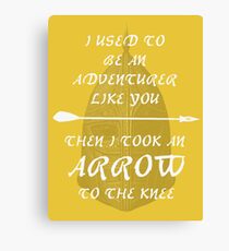Skyrim: Arrow to the Knee Canvas Print