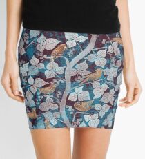 Birds in Blue Mini Skirt