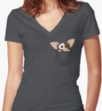 Pocket Gizmo Women's Fitted V-Neck T-Shirt