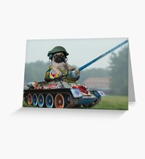 Tank Pug Greeting Card