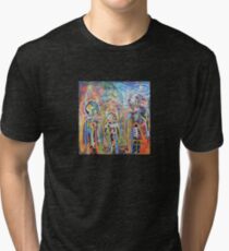 Abstract Graffiti Style Figures Tri-blend T-Shirt