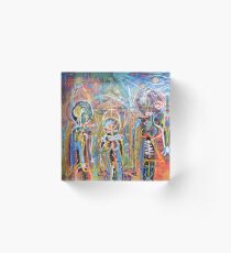 Abstract Graffiti Style Figures Acrylic Block