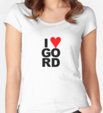 "I Love Gord" Heart Design inspired by Gord Downie of the Tragically Hip Women's Fitted Scoop T-Shirt