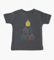 Oriental Buddha's Smile Zen Colorful Pop Art Baby Tee