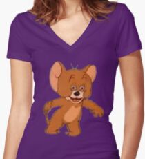 POLISH JERRY Women's Fitted V-Neck T-Shirt