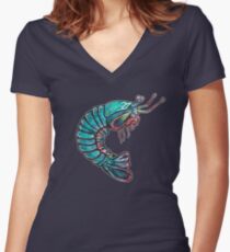 Mantis Shrimp Women's Fitted V-Neck T-Shirt