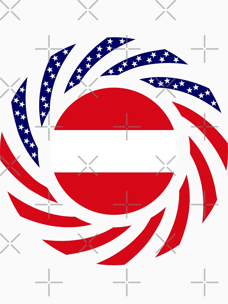 Austrian American Multinational Patriot Flag Series by carbonfibreme