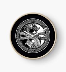 Two Dragons in Celtic style Clock