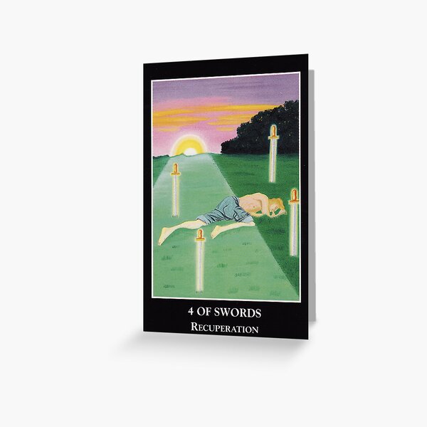4 of Swords - Recuperation Greeting Card