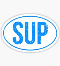 SUP Paddleboarding Shirt Distressed Paddling Sticker