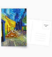 Van Gogh Café Terrace Night Famous Paintings Impressionist Postcards