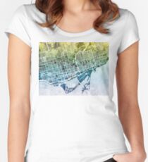 Toronto Street Map Women's Fitted Scoop T-Shirt