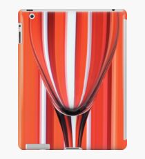 Wine Glasses on Striped Red Background iPad Case/Skin