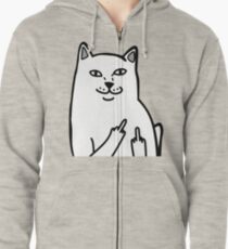 Sudadera con capucha y cremallera F * ckU Cat - Lord Nermal