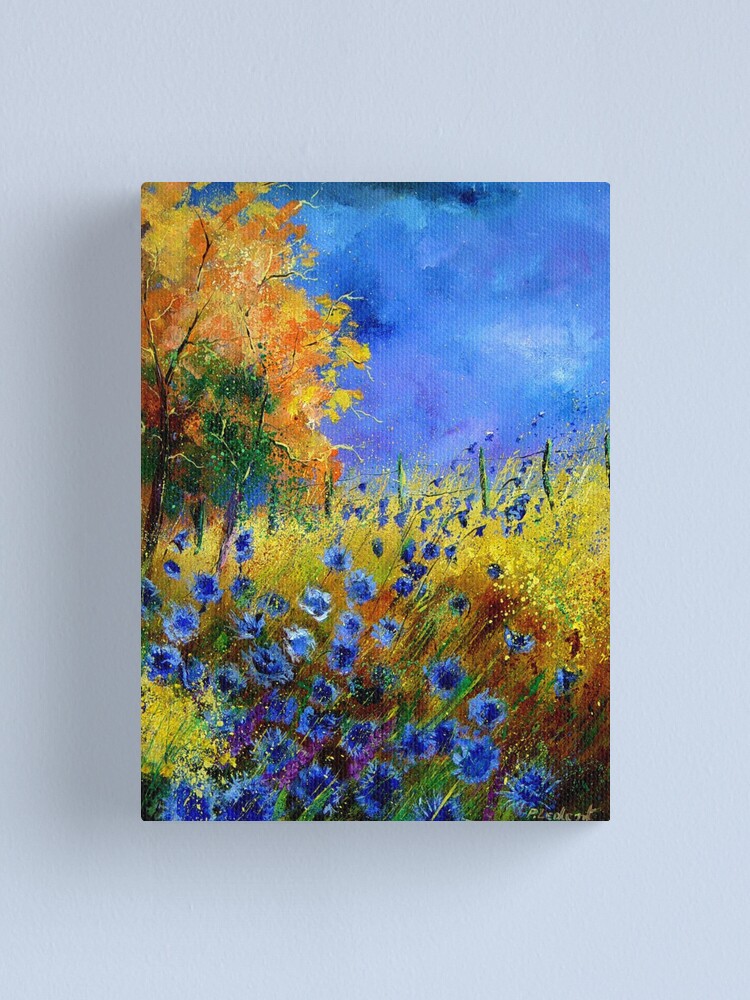 Alternate view of Blue cornflowers and orangetree Canvas Print