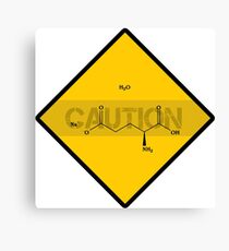 Chemistry Caution Signs Monosodium Glutemate Canvas Print