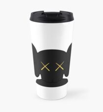 KAWS companion head logo black gold Travel Mug