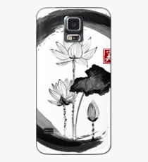 Funda/vinilo para Samsung Galaxy Lotus Flower - Pintura de tinta japonesa tradicional en papel de arroz vintage