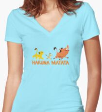 Hakuna Matata Shirt mit V-Ausschnitt