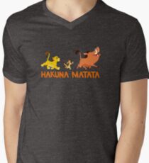 Camiseta para hombre de cuello en v Hakuna Matata