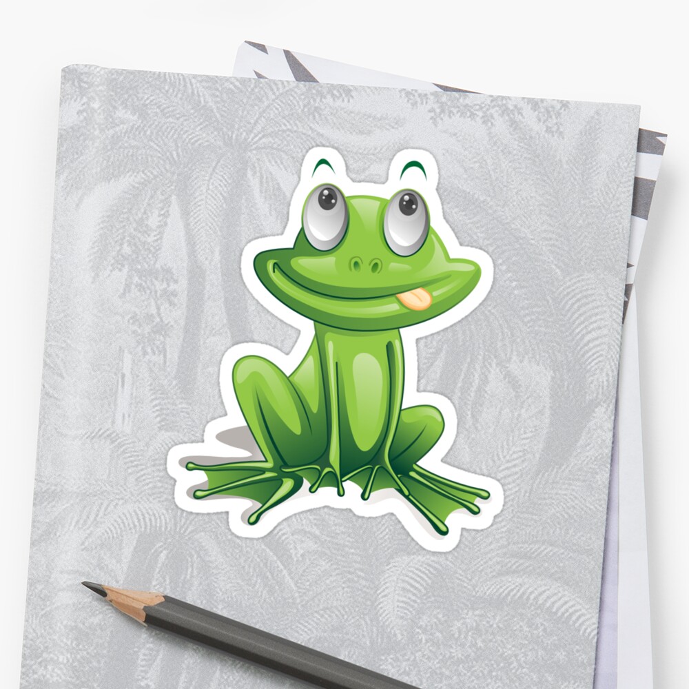 "Cute little frog" Sticker by keh7 | Redbubble