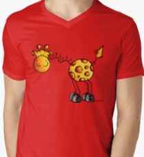 Little Spotted Baby Giraffe - Wildlife Animals Men's V-Neck T-Shirt