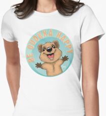 Be Quokka Happy Women's Fitted T-Shirt