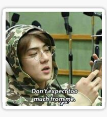 Don't Expect too much from Sehun Sticker