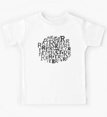 R | Typography (White) Kids Tee