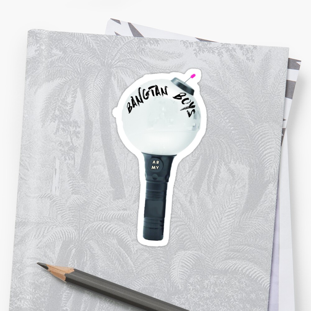 "BTS Army Bomb" Sticker by GrlMeetsLibrary Redbubble