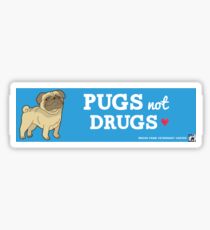 Pugs Not Drugs Sticker