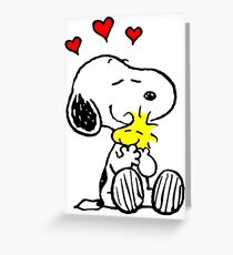 Snoopy Hugging Greeting Card