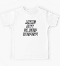 Mine Eat Sleep Repeat (minecraft) Kids Tee