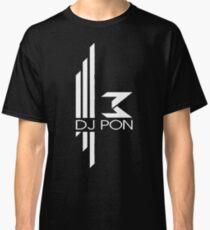 DJ Pon-3: White Logo Classic T-Shirt