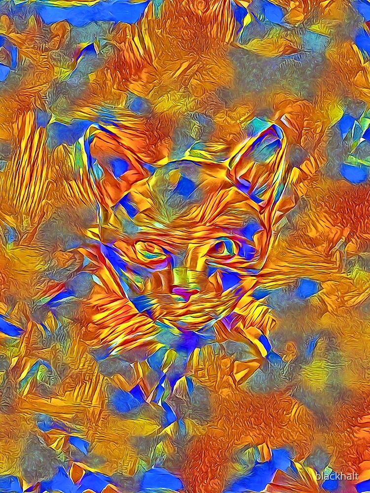 Another Ninja cat hiding #Art by blackhalt