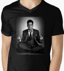 Keine Ficks gegeben T-Shirt mit V-Ausschnitt für Männer