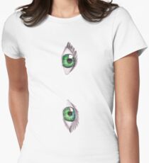 Green eyes Women's Fitted T-Shirt