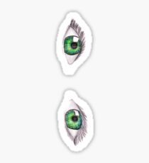 Green eyes Sticker