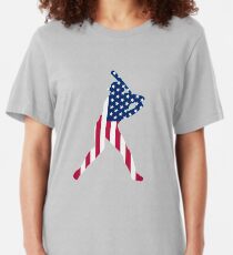 USA is baseball. Slim Fit T-Shirt