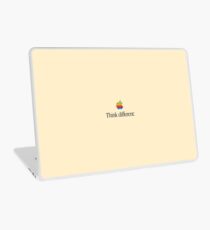 Vintage Apple Logo (rainbow) on Tan Background / Think Different Laptop Skin