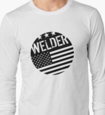 Welder: Black Flag (Circle) Long Sleeve T-Shirt