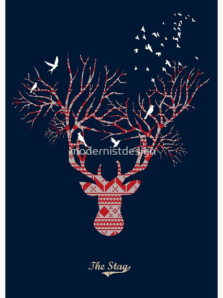 "Christmas Stag" Photographic Print by modernistdesign | Redbubble