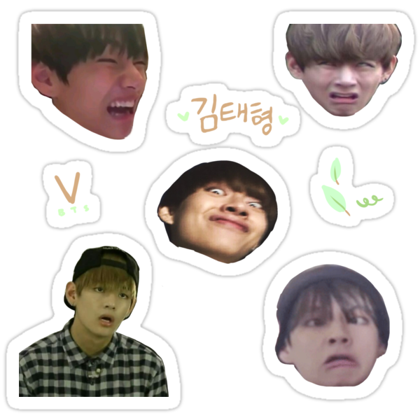 bts v sticker sheet stickers by teafeathers redbubble