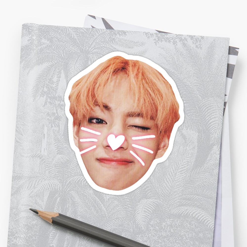 "BTS V Sticker" Stickers by jellycactus | Redbubble