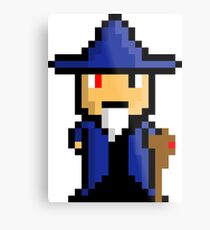 Pixel Art Wizard Metal Print